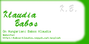 klaudia babos business card